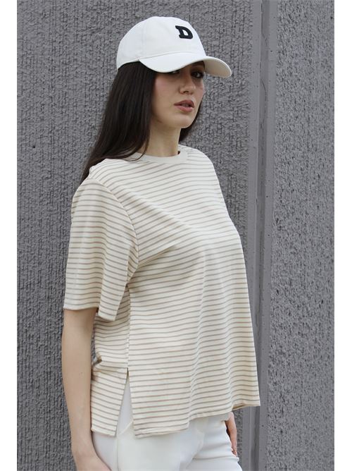 T-shirt manica corta a righe DIECI MINUTI | 551143